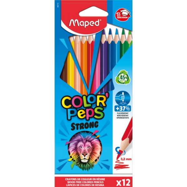 Kleurpotlodenset - Maped - Color'Peps Strong 12-pack
