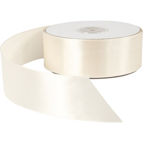 Satijnen lint - crème - B38 mm - 50 m Satijnen lint - crème - B38 mm - 50 m