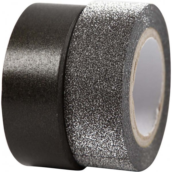 Vivi Gade Washi-tape - zwart/glitter Vivi Gade Washi-tape - zwart/glitter