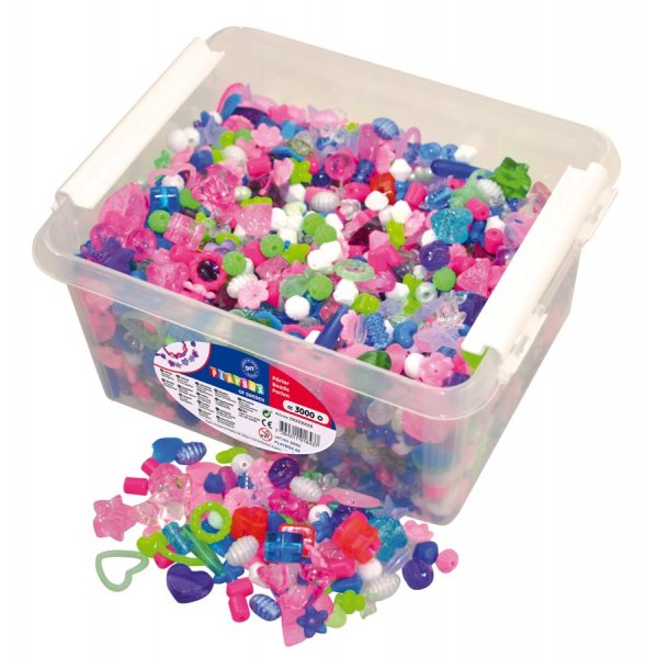 Plastic kralen aan de achterkant