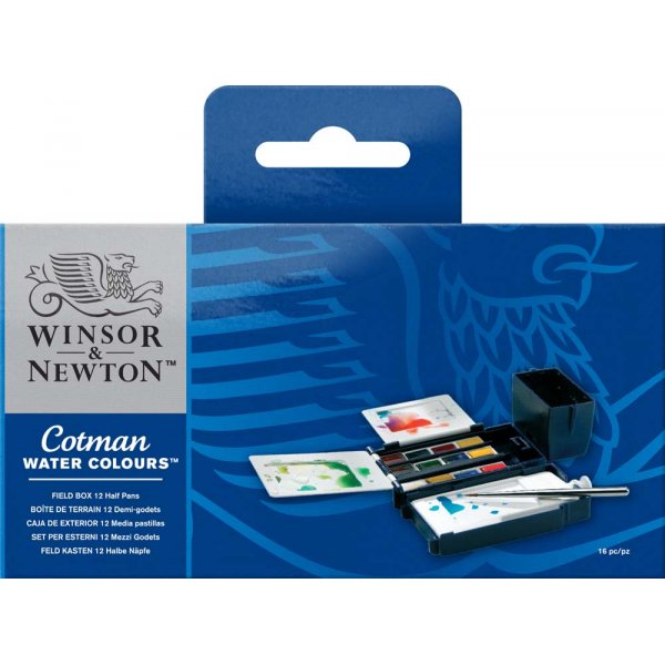 Aquarelverf W&N Cotman - Veldset 12 kleuren