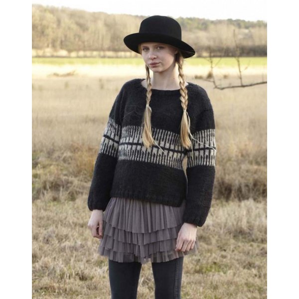 Breipatroon - Damestrui met lange mouwen en patroon