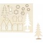 Doe-het-zelf houten figuren - huizen - hout - herten