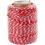 Katoenen koord - rood/wit - 50 m