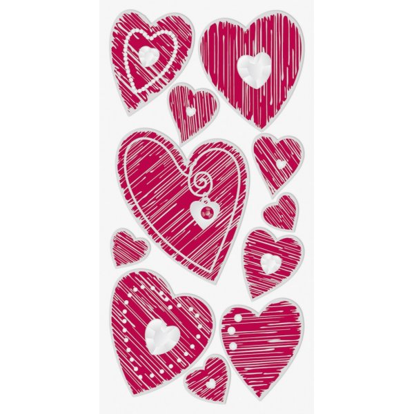 Stickermix - Hartjes 1 - rood