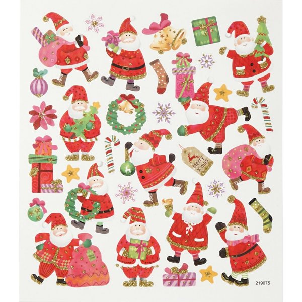 Stickers - Vrolijke Kerstman