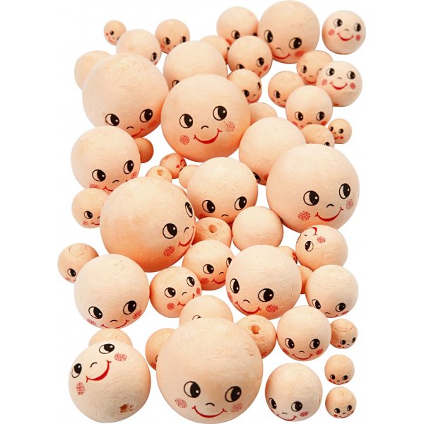 Koppen - ivoor - Ø12+18+22+30+40 mm - 100 stuks Koppen - ivoor - Ø12+18+22+30+40 mm - 100 stuks