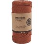Macramgaren - gebrand oranje - 2 mm - 198 m