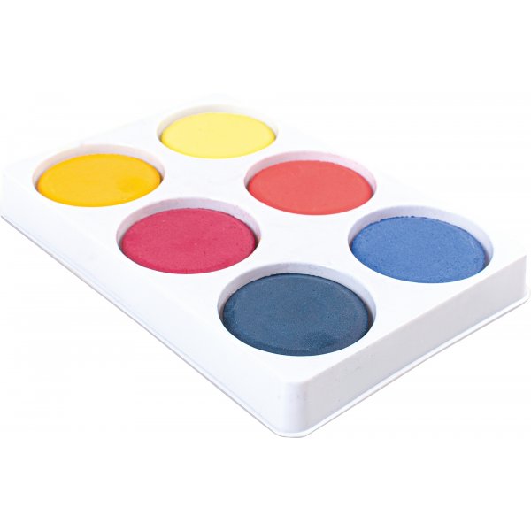Kleurpucks in palet - warme en koude kleuren