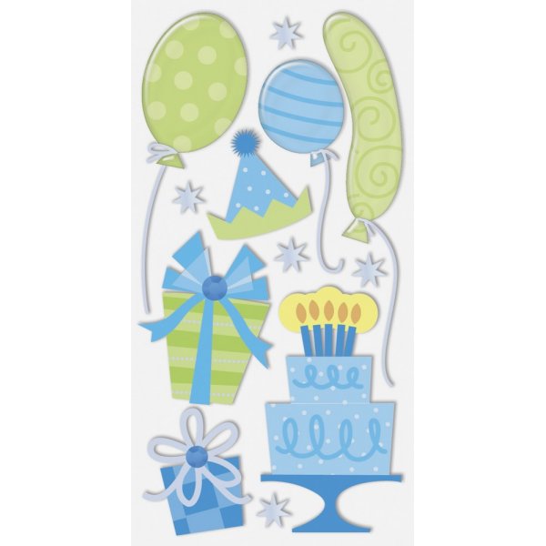 Stickermix - Feest - blauw