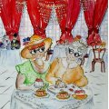 Klant imago Aquarelblok Gelijmd Ruw bosje Bogen 300g - 26x36 cm