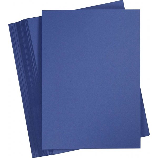 Gekleurd karton - donkerblauw - A4 - 180 gr - 100 vellen