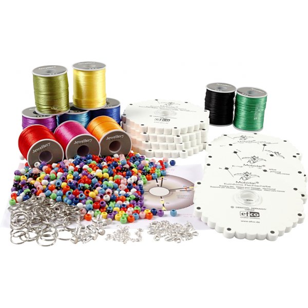 Kumihimo klaslokaalset - neonkleuren - felle kleuren