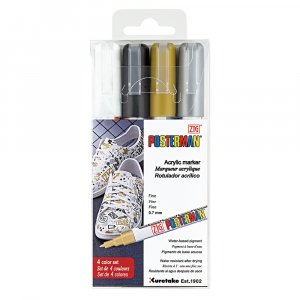 ZIG Posterman PMA-10 Extra Fine 4/portemonnee ZIG Posterman PMA-10 Extra Fine 4/portemonnee