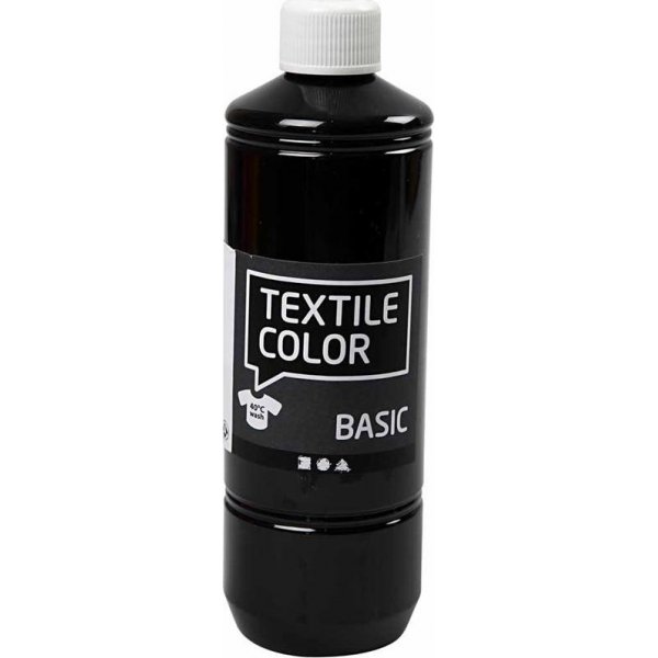 Textielkleur textielkleur - zwart - 500 ml