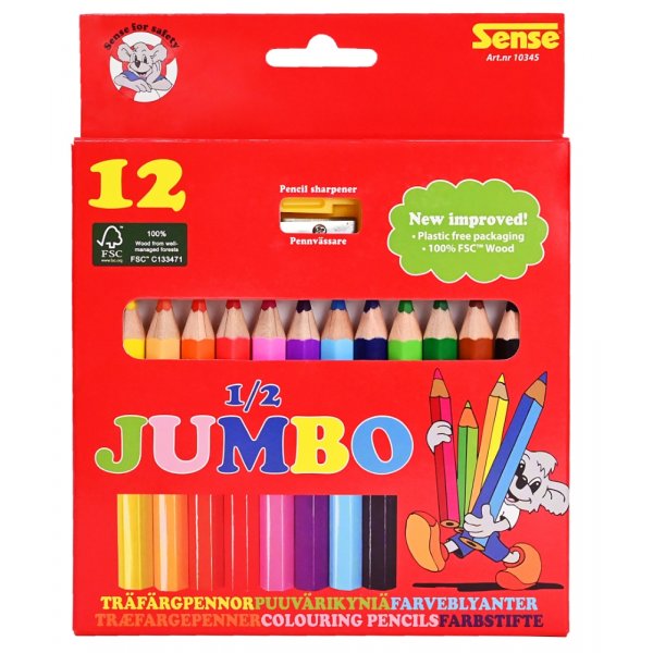 Kleurpotloden 1/2 Jumbo Sense - 12 potloden Kleurpotloden 1/2 Jumbo Sense - 12 potloden