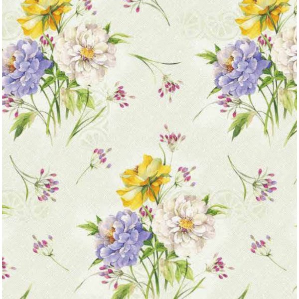 Elegante pioenrozen van tafelzeil