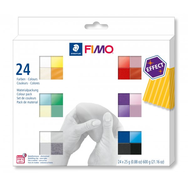 Modellering van Fimo-effect 25 g - 24 kleuren