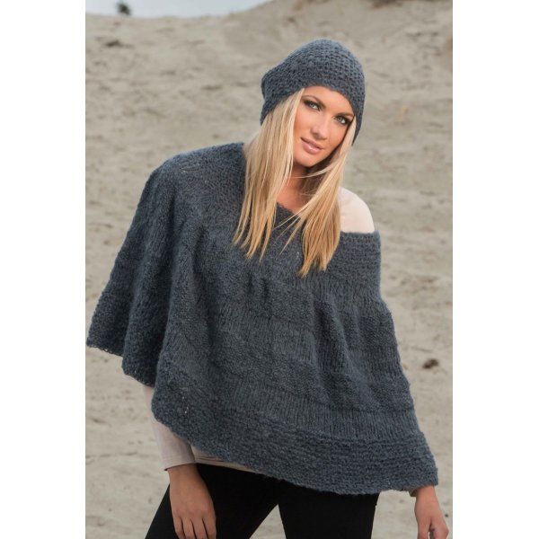 Breipatroon - Poncho en muts (1308-4)