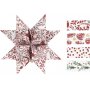 Sterstroken - rood - wit - 6,5+11,5 cm, 48 stroken