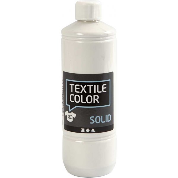 Textiel Solide textielverf - dekkend wit - dekkend - 500 ml Textiel Solide textielverf - dekkend wit - dekkend - 500 ml