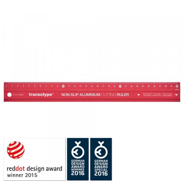 Aluminium liniaal - Rood