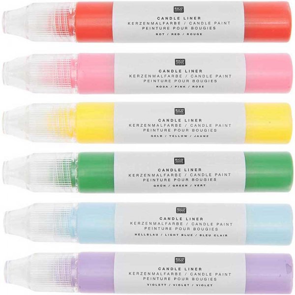 Lichtpen - RICO Design - Regenbootkleuren - 6 st