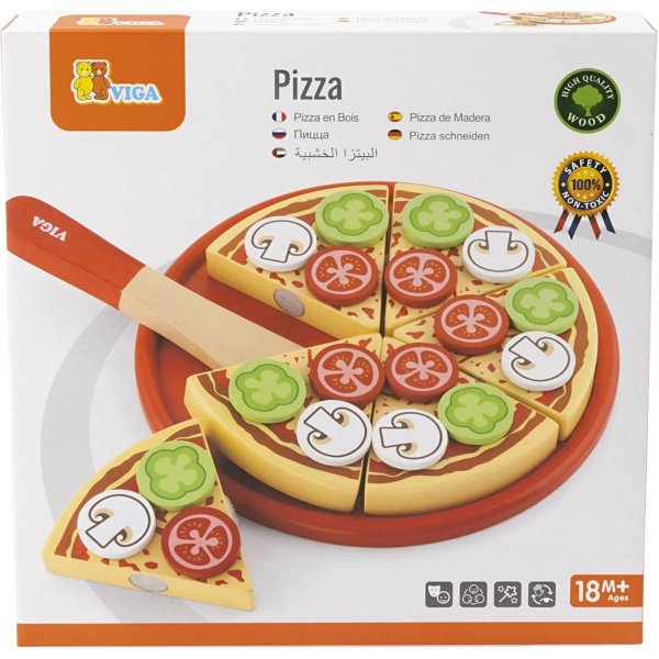 VIGA houten speelgoedpizza VIGA houten speelgoedpizza
