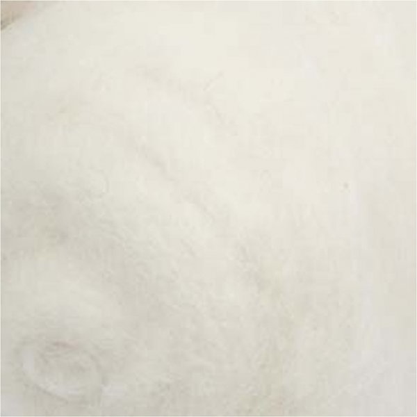 Gekaarde Wol - wit - 100 gr