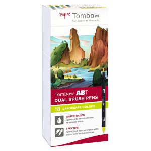 Tombow ABT Dual Brush Pen Landscape 18-pack Tombow ABT Dual Brush Pen Landscape 18-pack