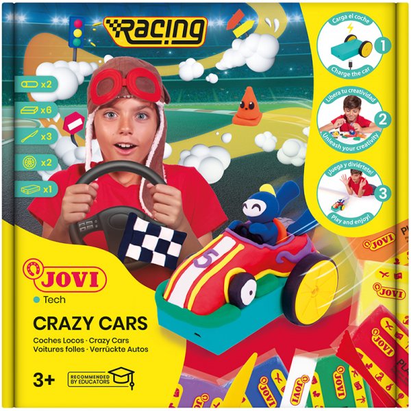 Kleiset - Jovi-tech Plastilina - Racewagenkit gemengde kleuren