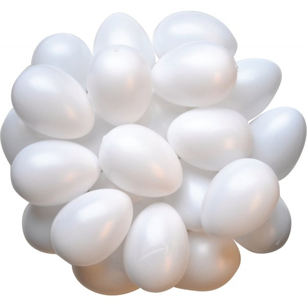 Plastic eieren - hol - 4,5 x 6 cm - 50 st