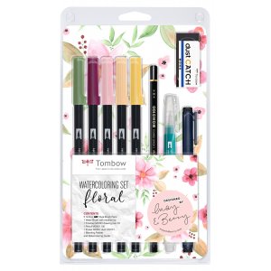 Tombow aquarelset Bloemen - 9-delig Tombow aquarelset Bloemen - 9-delig