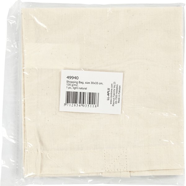 Stoffen tas - lichte natuur - 30x33 cm Stoffen tas - lichte natuur - 30x33 cm