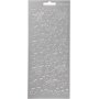 Stickers - zilver - sterren - 10 x 23 cm