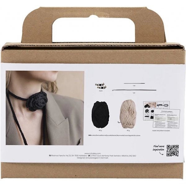 Mini DIY Kit Gehaakt, Tasje met roos Mini DIY Kit Gehaakt, Tasje met roos