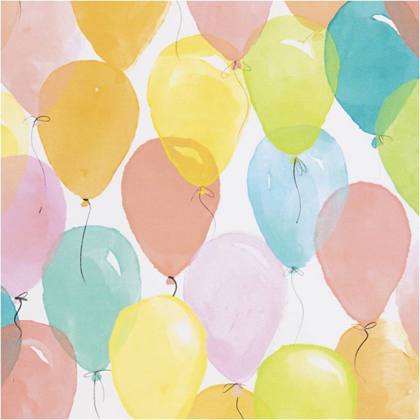 Cadeaupapier - pastelkleuren - Ballonnen - 100 m Cadeaupapier - pastelkleuren - Ballonnen - 100 m