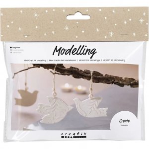 Mini doe-het-zelfkit - Polymeerkleiduiven Mini doe-het-zelfkit - Polymeerkleiduiven