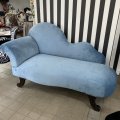 Klant imago Polyester fluweel 150 cm - Duifblauw