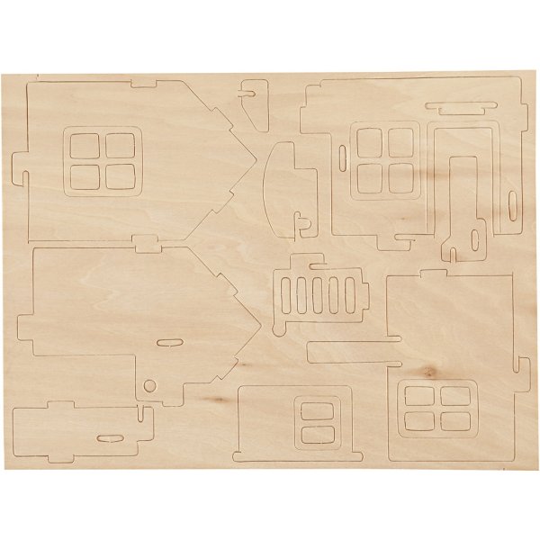 3D-bouwfiguur - Huis met terras 3D-bouwfiguur - Huis met terras