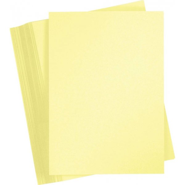 Gekleurd karton - lichtgeel - A4 - 180 gr - 100 vellen