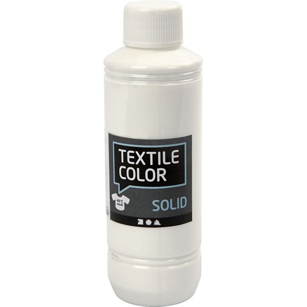 Textiel Solide textielverf - wit - dekkend - 250 ml