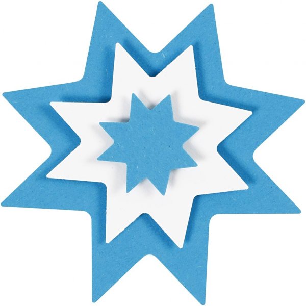 Laag-op-laag ponsen - grafische ster - 3 st Laag-op-laag ponsen - grafische ster - 3 st