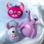 Mini DIY Kit Naaldvilten, gemengde kleuren, Monster