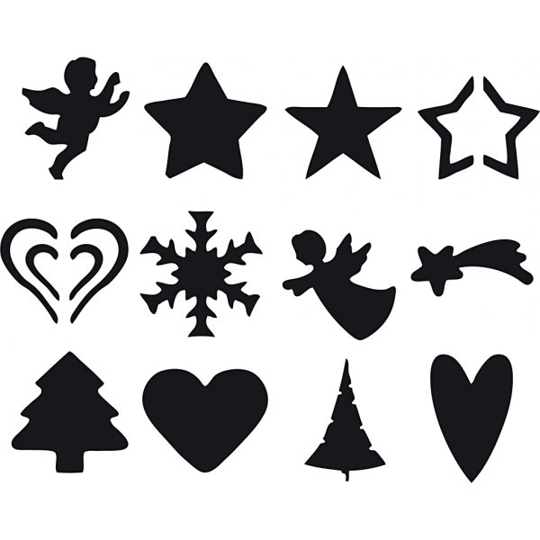 Ponsen - Kerstmotief - 12 st Ponsen - Kerstmotief - 12 st