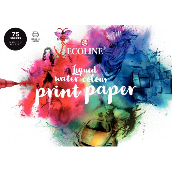 Aquarelpapier voor printers 150 g 75 vellen - A4
