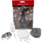 Mini DIY Kit - grijs gespikkeld - Kerstman