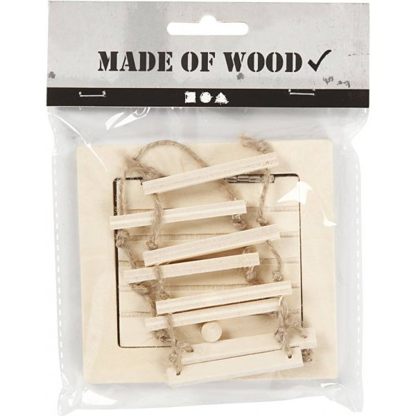 Kerstaccessoires - Windluik en touwladder Kerstaccessoires - Windluik en touwladder