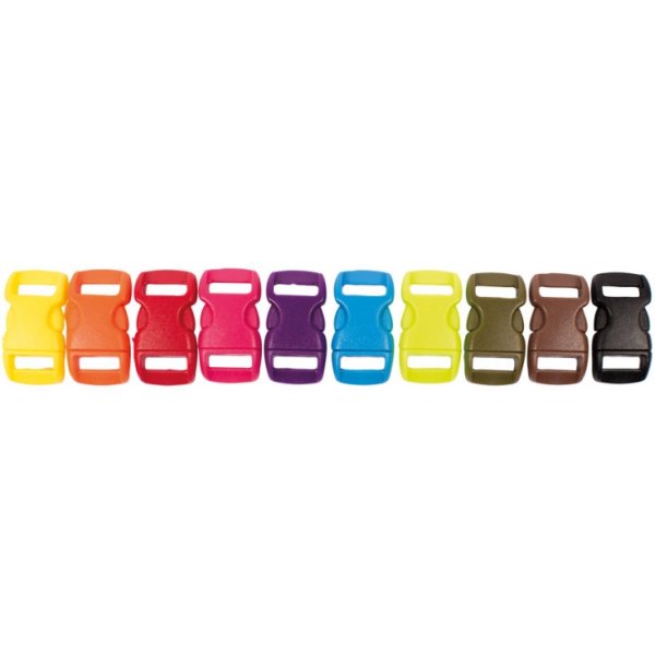 Klikgesp 11 mm gemengde kleuren 10 st