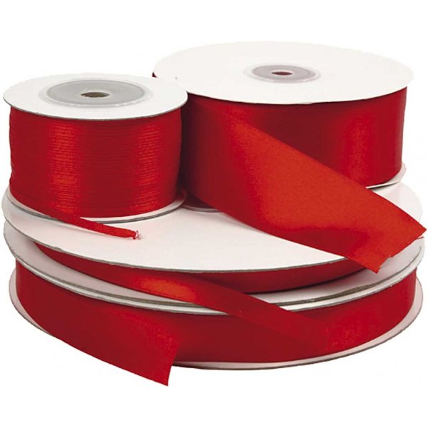Satijnen lint - rood - B3 mm - 100 m Satijnen lint - rood - B3 mm - 100 m